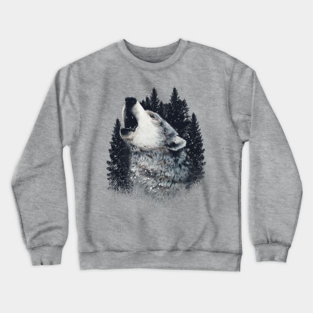 wolf Crewneck Sweatshirt by Chack Loon